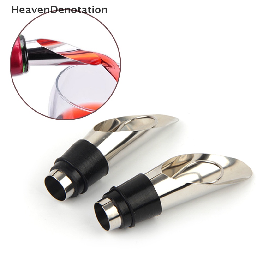 [HeavenDenotation] 2pcs Liquor Spirit Pourer Flow Botol Anggur Tuang Spout Stopper Stainless Steel HDV