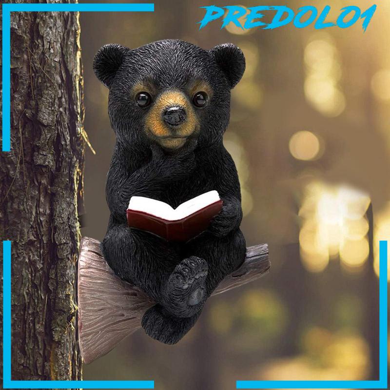 [Predolo1] Taman Black Bear Decor Patung Hadiah Tahan Lama Untuk Balkon Pindah Rumah Outdoor