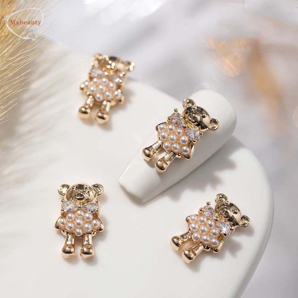 Mxbeauty Kartun Hiasan Kuku Fashion Nail Art Perhiasan Zirkon Hati Pesona Kuku Manikur Aksesoris