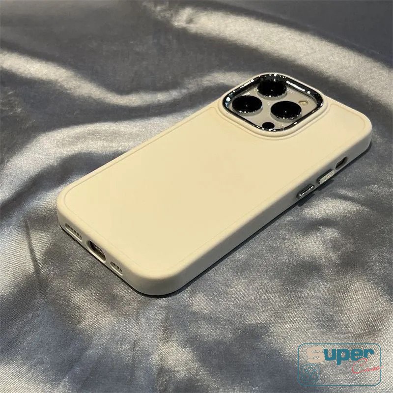 Casing Ponsel Warna Permen Macaron Simple Mewah Kompatibel Untuk iPhone XR 7plus 11 13 14 11 12 Pro MAX 8plus X XS MAX 7 8 Plus Warna Solid Plating Square Lembut Penuh Cover Pelindung