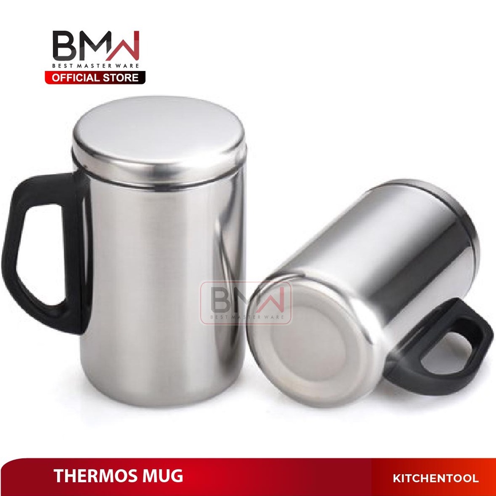 BMW Kitchen Ware - Cangkir Gelas Minum Thermos Air Panas Dingin Mug Teremos Travelling Bahan Stainless istanaonlineku