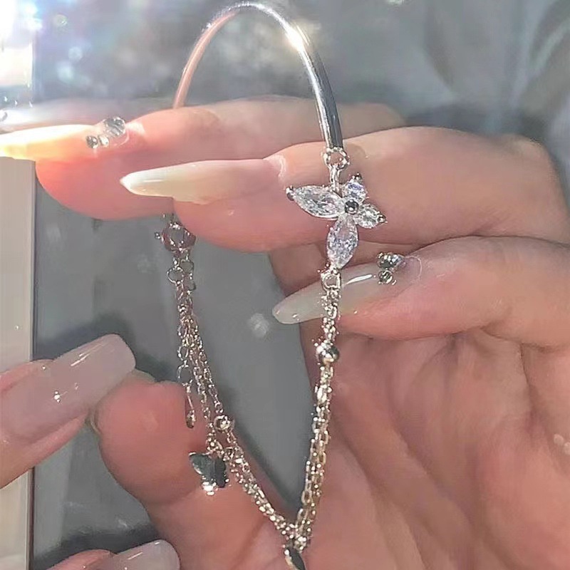 Gelang Kupu-Kupu Fashion Zircon Alloy Untuk Wanita