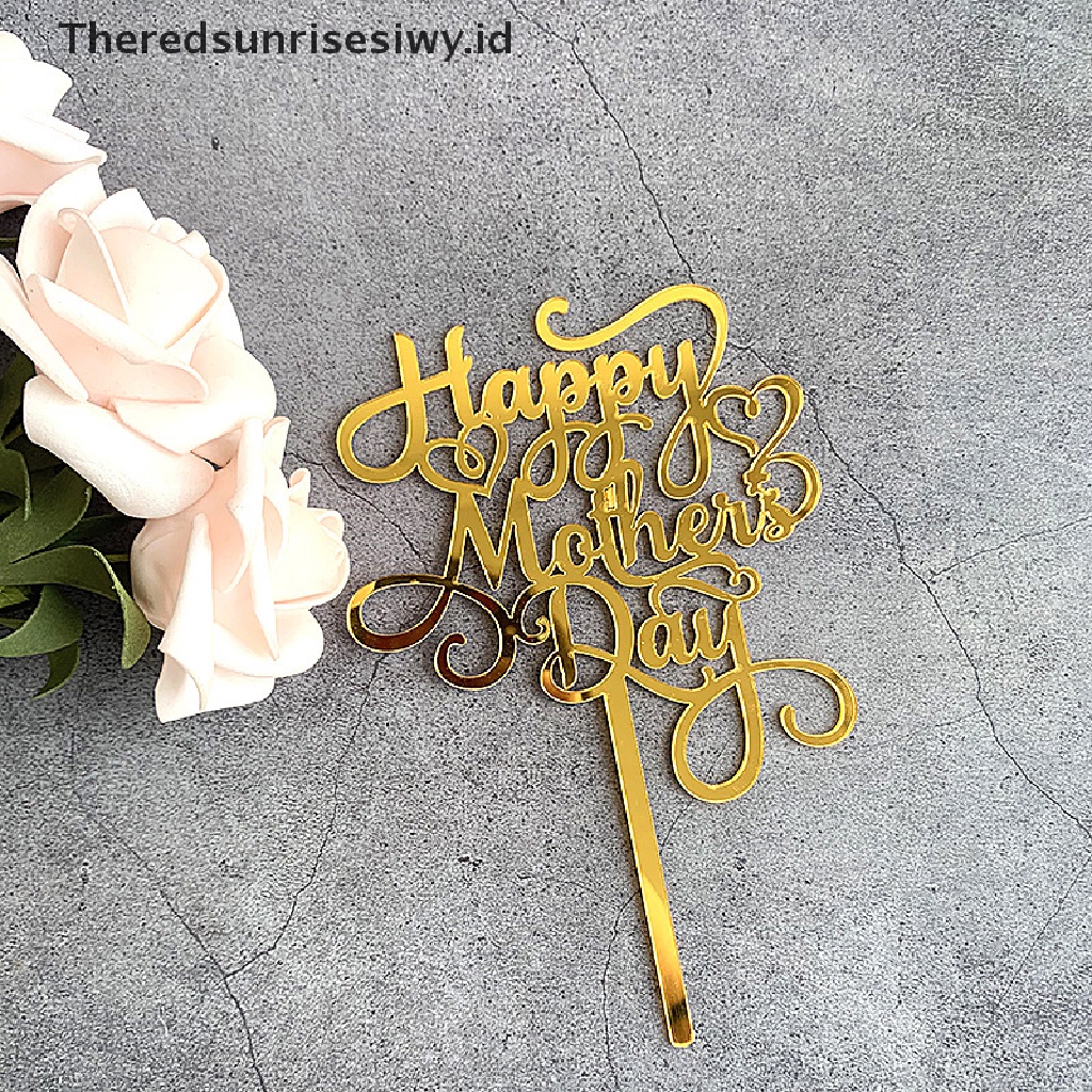 # Kado Mom &amp; PAPA DIY # Hiasan Kue Happy Mother's Day Untuk Hari Ibu Dessert Decor Cake Topper~