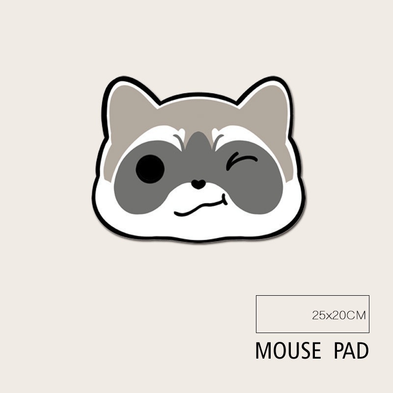 Alas Mouse Pad Keluarga Raccoon Alas Mouse Pad Kartun Hewan Mouse Pad Oversized Mouse Pad