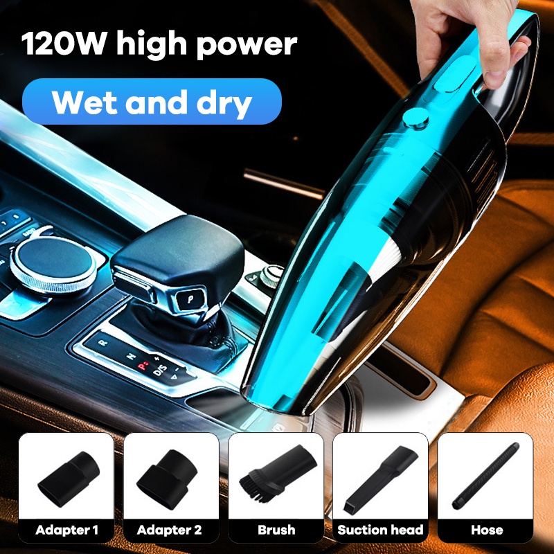 120W Portable  Debu Debu Mobil Handheld  Wet and Dry 5in1 Wireless Vacuum Cleaner