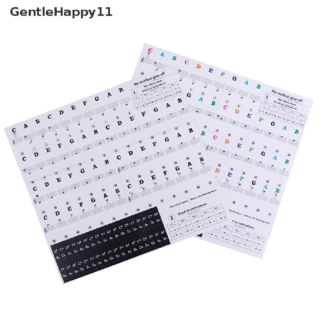 Gentlehappy 54 61 88kunci Keyboard Piano Elektronik Suara Stiker Nama Key Sticker id