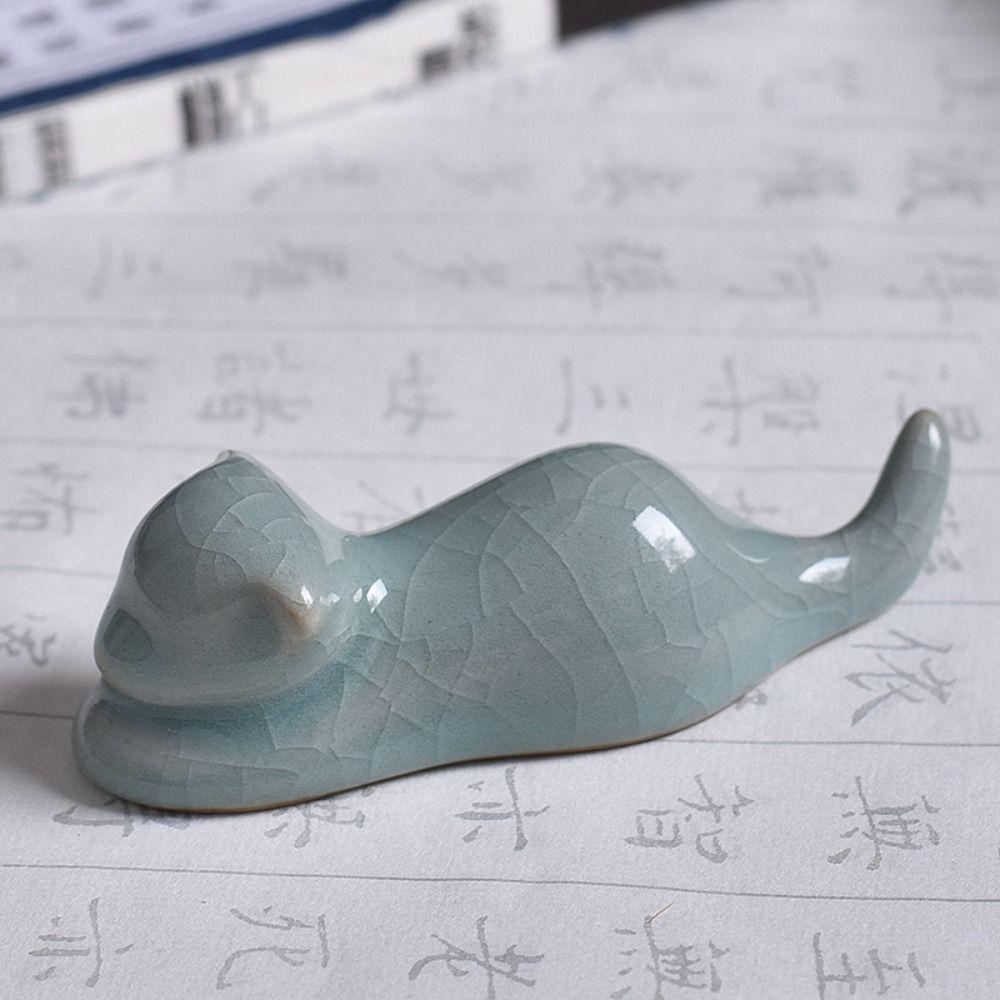 Lanfy Ceramic Pen Rest Chinese New Trendy Artis Perlengkapan Seni Penmanjaan Mahasiswa Kaligrafi Pen Holder