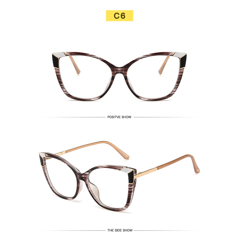 [COD] Tr90 Kacamata Anti Blue Light Wanita Frame Cat Eye Eyeglasses Anti Radiasi Original Retro Eyewear