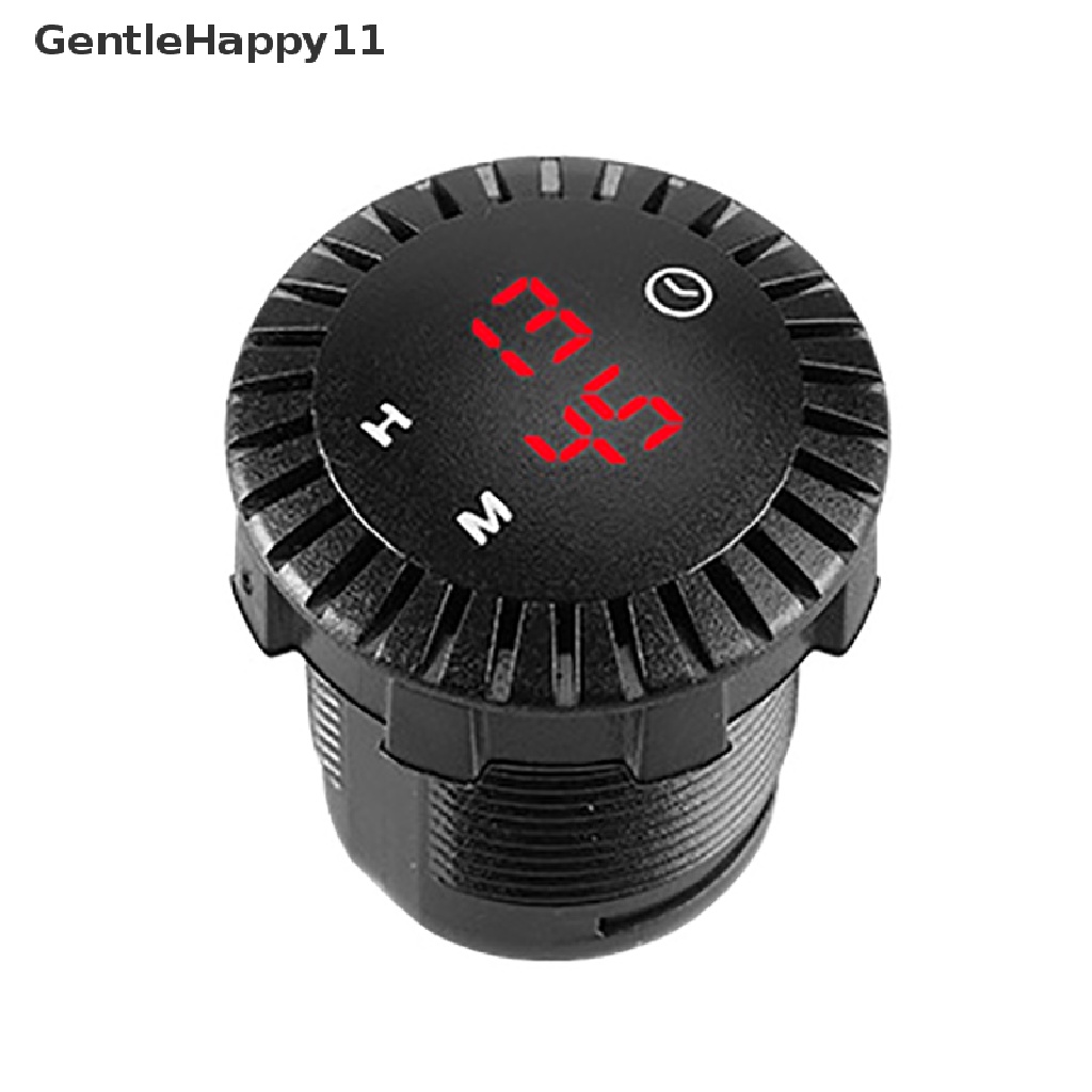 Gentlehappy 12V/24V Otomotif Mobil Perahu Motor Touch Digital Clock LED Display Alat id