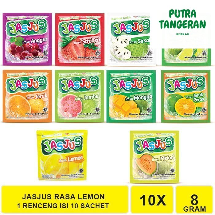 

JASJUS MINUMAN INSTAN SERBUK ANEKA RASA (1 RENCENG ISI 10 SACHET)