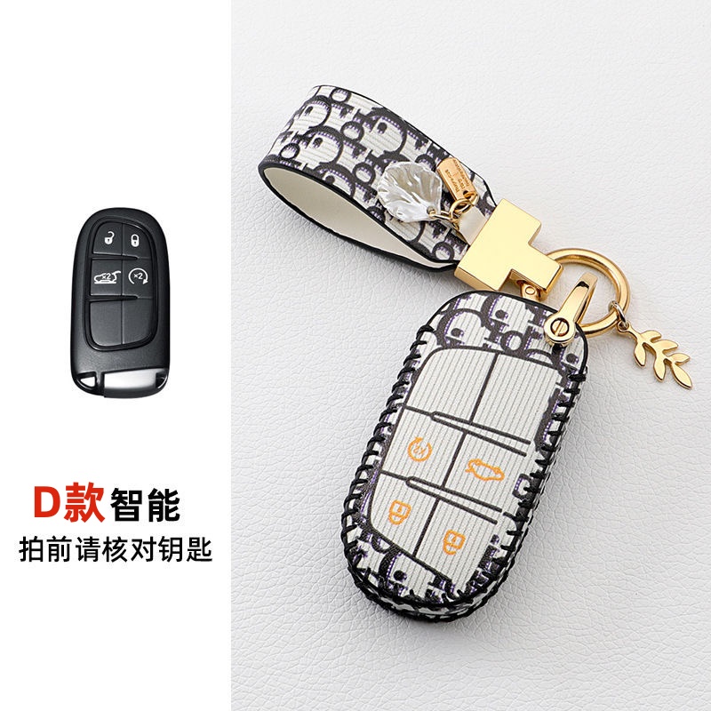 Untuk2per3 /4 /5btn Kulit Mobil smart key case cover for jeep grand cherokee dodge Ram1500