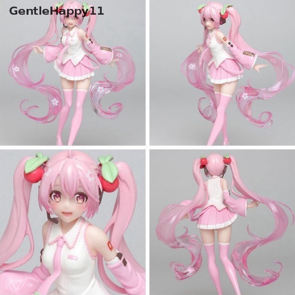 Gentlehappy High Quality Anime Miku Pink Sakura Miku PVC Patung Figure Model Mainan id