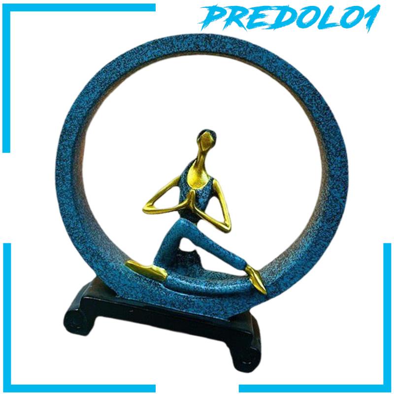 [Predolo1] Patung Anak Perempuan Lady Statue Resin Hiasan Meja Desain Lingkaran Ringan