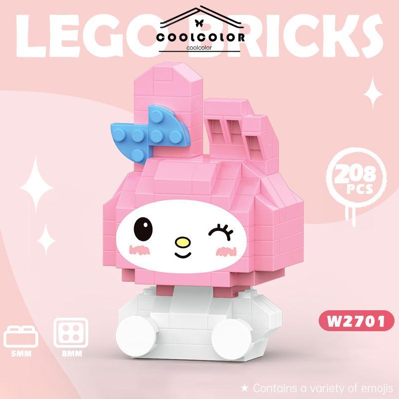 COD❤️Mainan Balok Susun Sanrio kuromi Mainan Anak Mainan Edukasi DIY 3DPuzzle Nano Block- cl