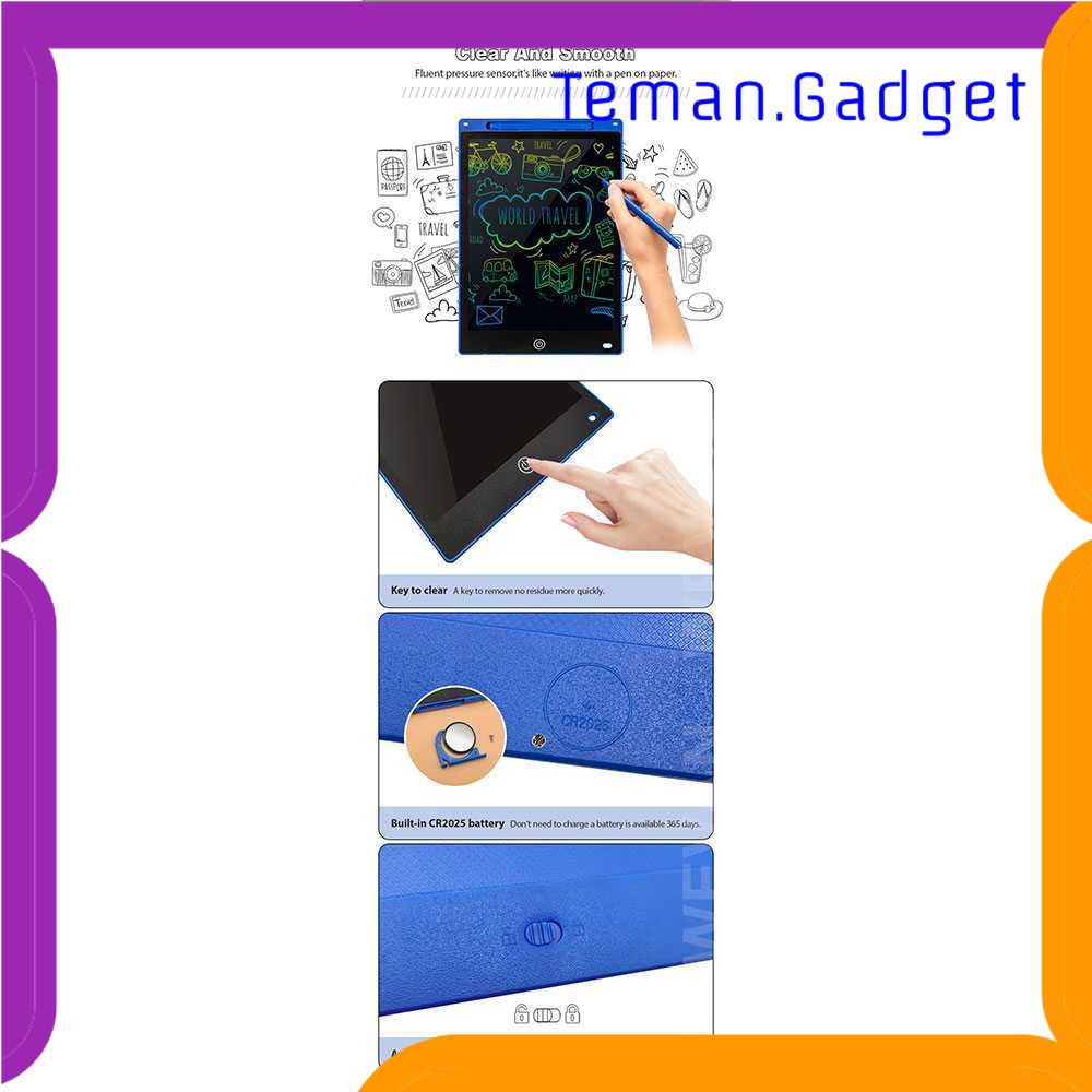 TG - KMP Roblue Papan Gambar Digital LCD Drawing Tablet Colorful 8.5 Inch - RO85