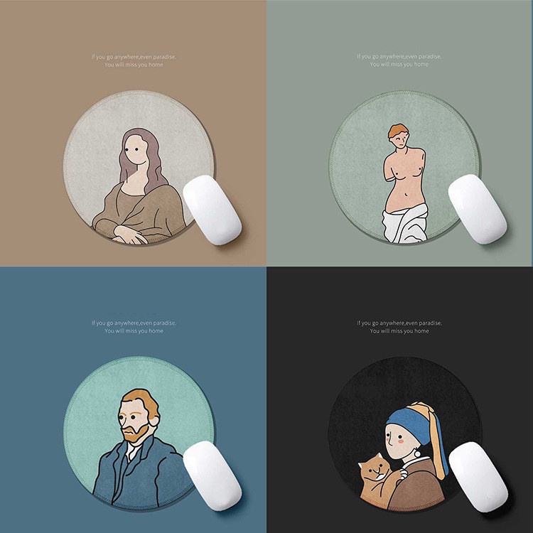 Alas Mouse Bulat Venus Mouse Pad Mona Lisa Alas Mouse Van Gogh Mouse Pad Van Gogh Mouse Pad black Pearl Multi-Series Mouse Pad