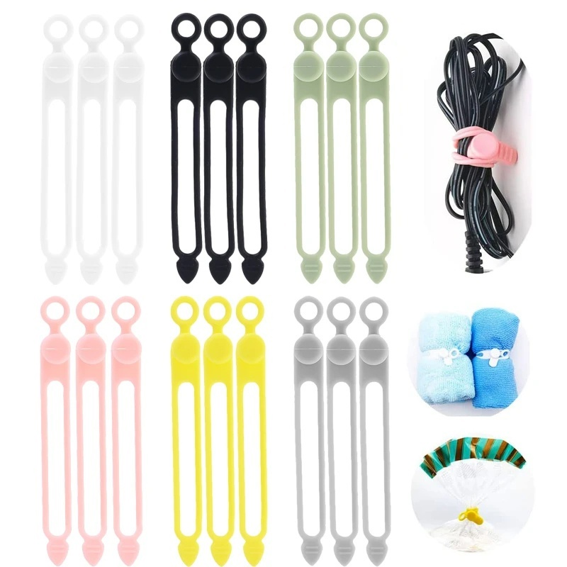 Kabel Data Strapping Silicone Cord Management/Headphone Line Pengikat Kabel Komputer Organizer Winder Anti Hilang Penyimpanan Kawat Data