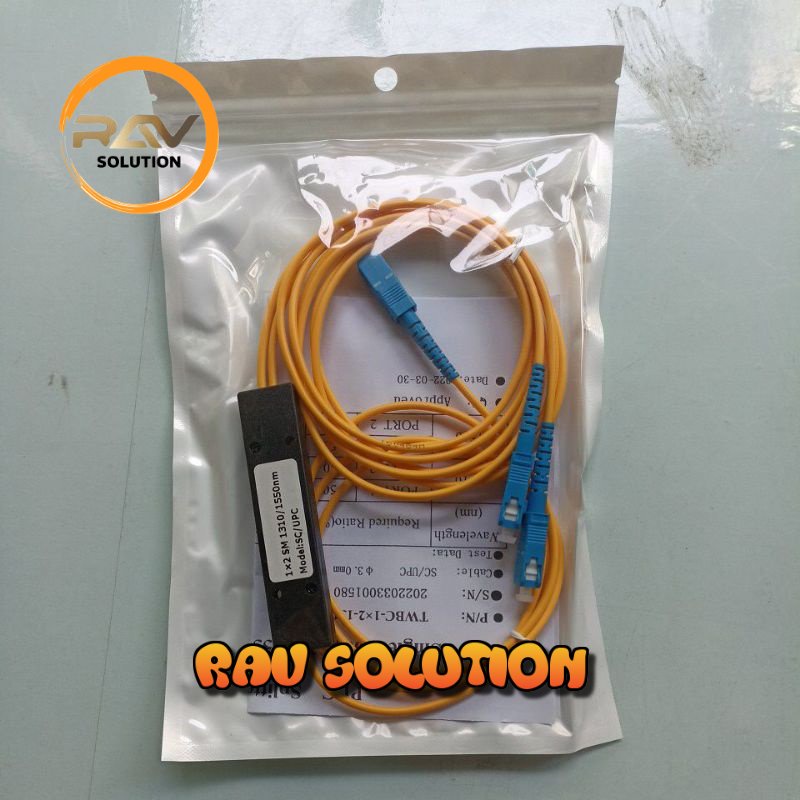 Pasif Spliter 1:2 SC UPC Modular - Bagus - RAV SOLUTION FIBER OPTIC