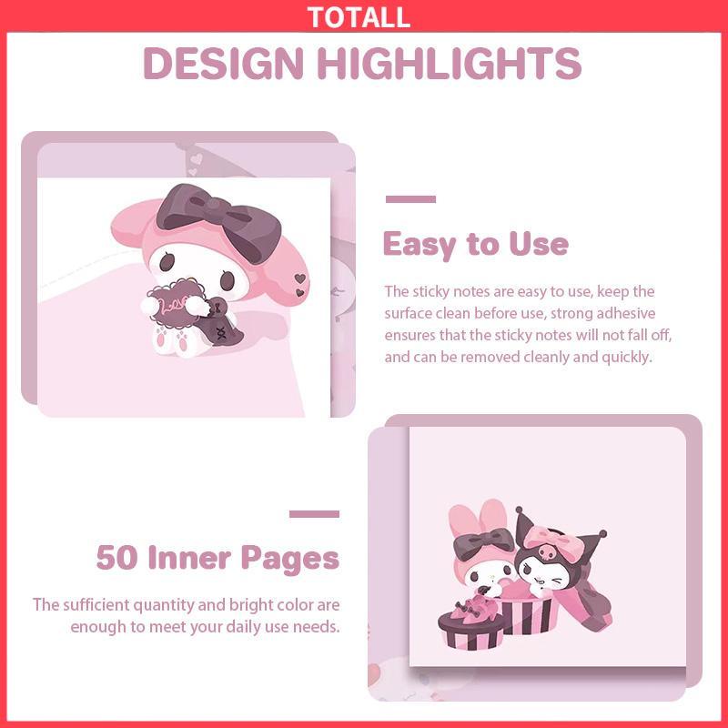 COD Sticky Note Buku catatan buku catatan siswa yang dapat disobek catatan tempel dekoratif-Totall