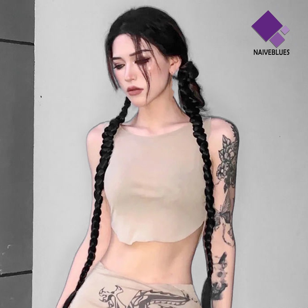 &lt; Naiveblues &gt; Wig Kepang Halus Realistis Natural Elastis Tali Rambut Hairs Styling Nyaman Dipakai Afrika