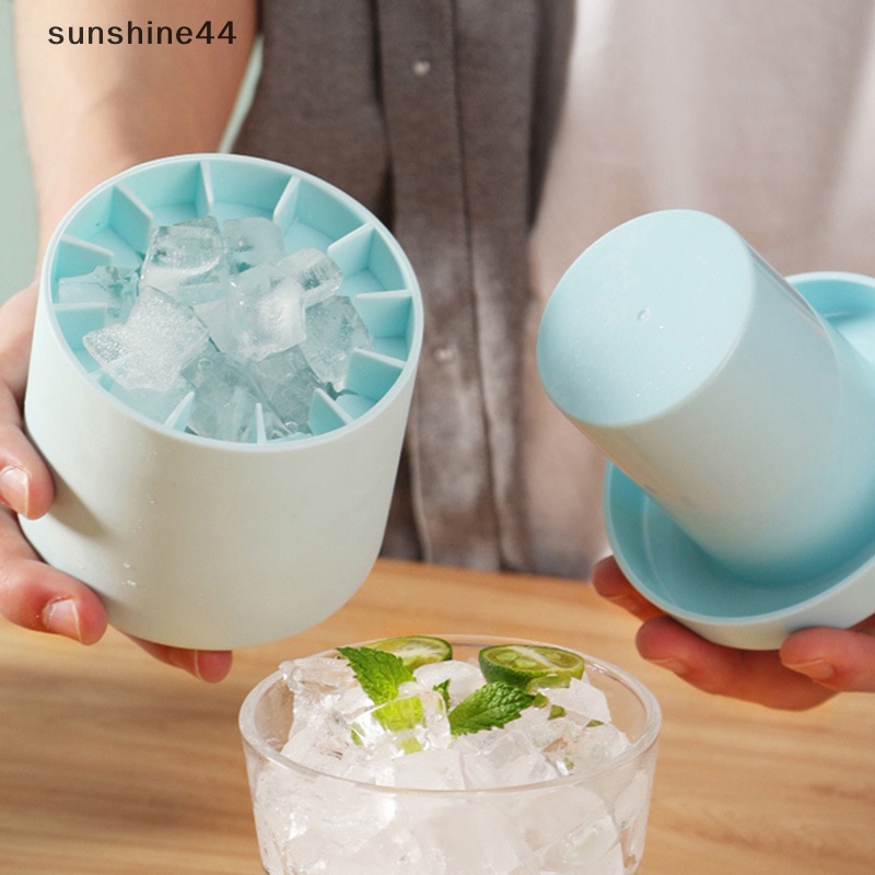 Sunshine Ice Bucket Cup Cetakan Es Batu Tray Food Grade Cepat Beku Silikon Ice Maker ID