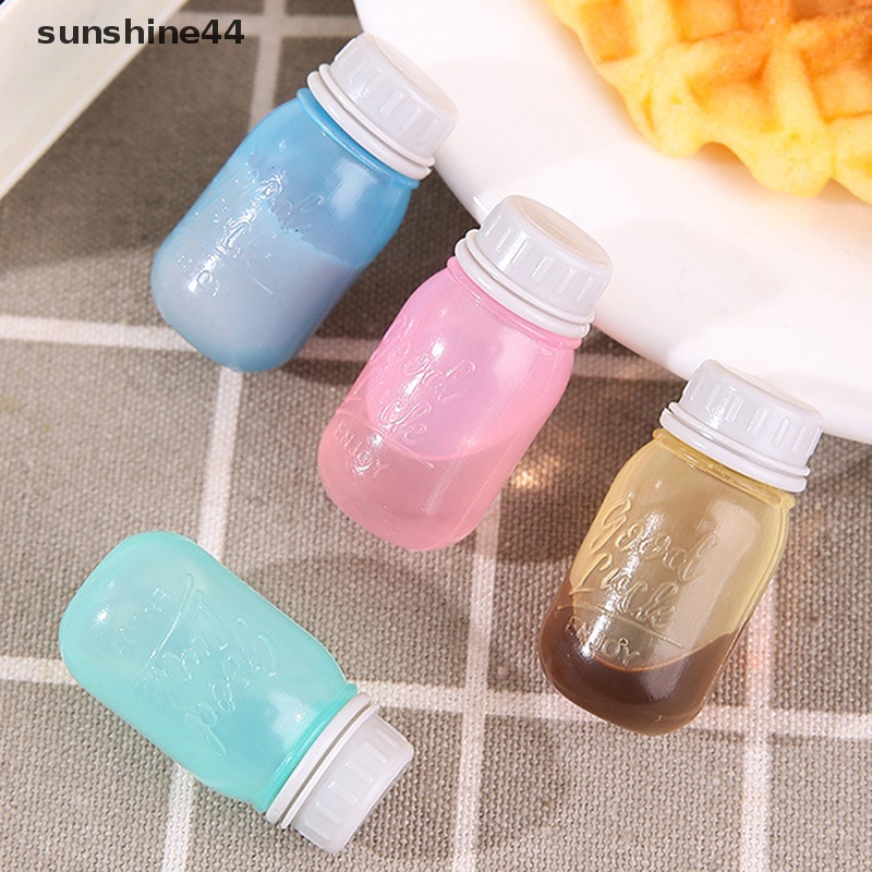 Sunshine 4PCS Kotak Bumbu Saus Mini Barbekyu Dapur Botol Transparan Dengan Tutup Toples ID