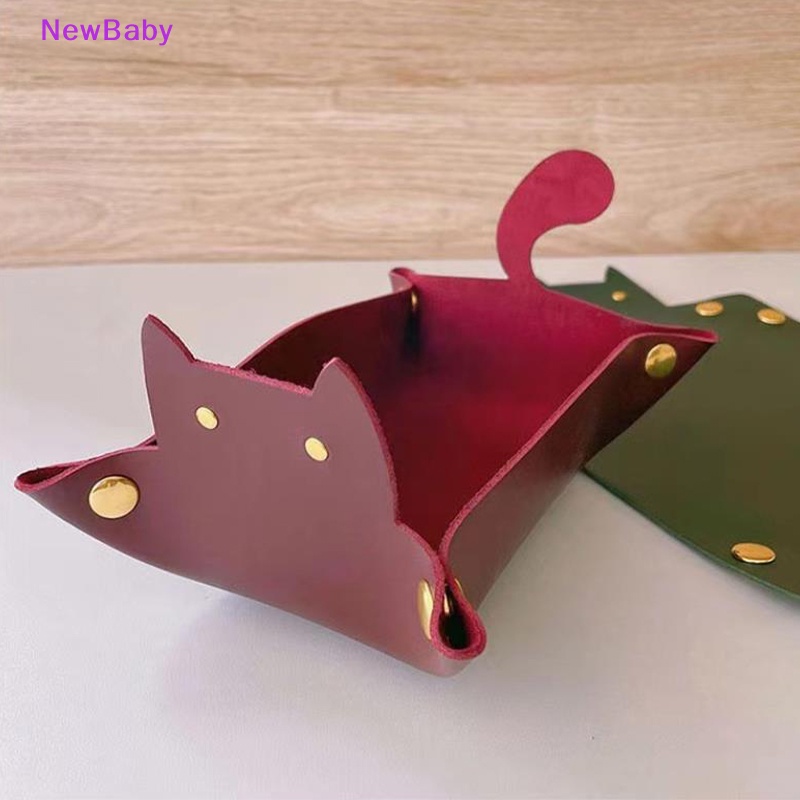 Newbaby 1Pcs Tray Penyimpanan Kulit Kucing Lucu al Desktop Storage Box ID