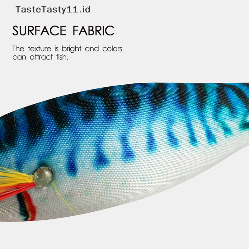 Tastetasty 70mm 10g Floag Squid Jigs Fishing Lure Kait Cumi Udang Buatan Untuk Laut.