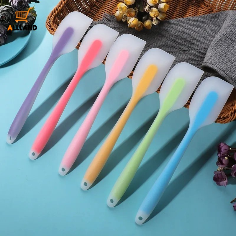 Scraper Silikon Gagang Panjang Universal Integrate/Spatula Kue Anti Lengket Suhu Tinggi Alat Baking Dapur