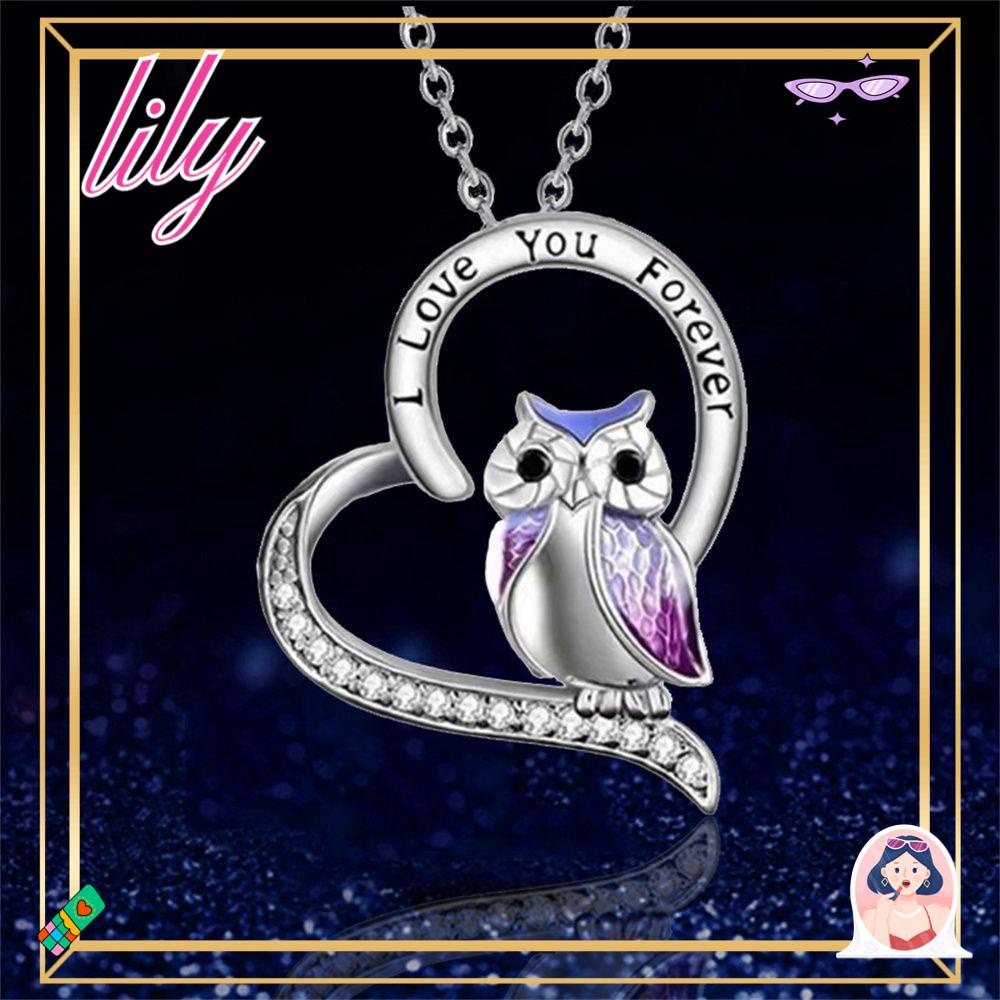 Lily I Love You Forever Jewlery Anniversary Gift Hadiah Hari Ibu Kreatif Kalung Hewan Hati