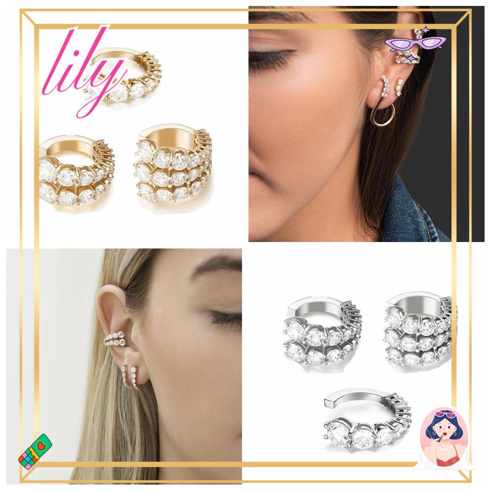 Lily CZ Cuff Earrings Aksesoris Pesta Tanpa Tindik Zirkon Manset Telinga