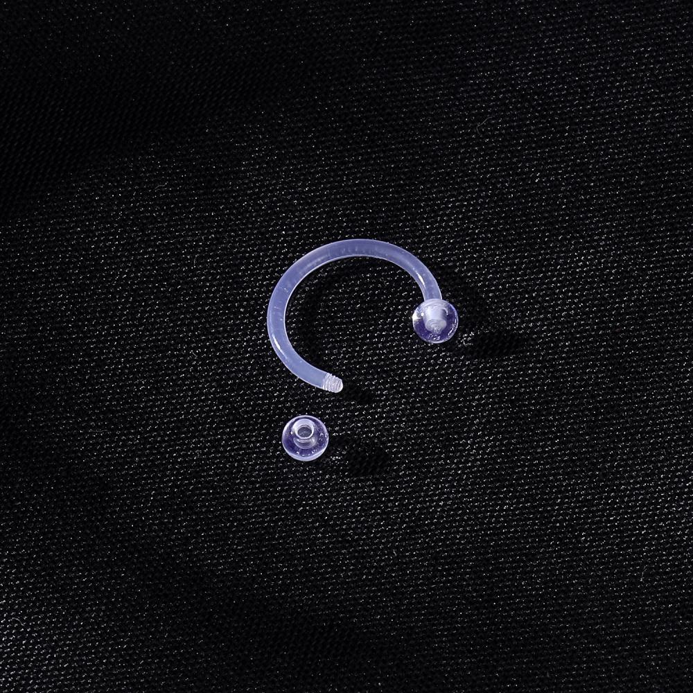 5-50pcs U Shape Invisible Septum Piercing Hider Bening Akrilik Cincin Hidung Fleksibel Hidung Stud Mencegah Alergi Penahan Telinga Tindik