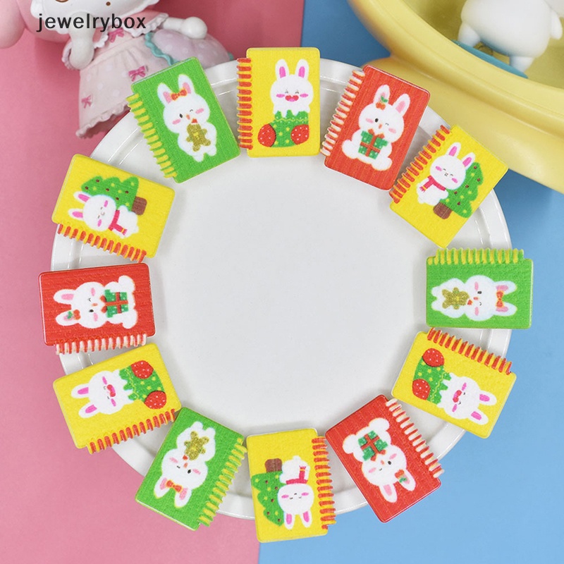 [jewelrybox] 10pcs/set Skala1Per12Rumah Boneka Miniatur Kelinci notebook Pretend Model Butik