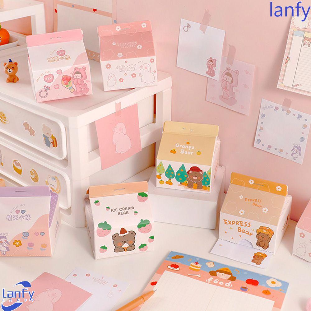 Lanfy Kartun Sticky Notes Lucu Removable Perlengkapan Kantor Sekolah Memo Stiker Sticky Stationery Memo Pad