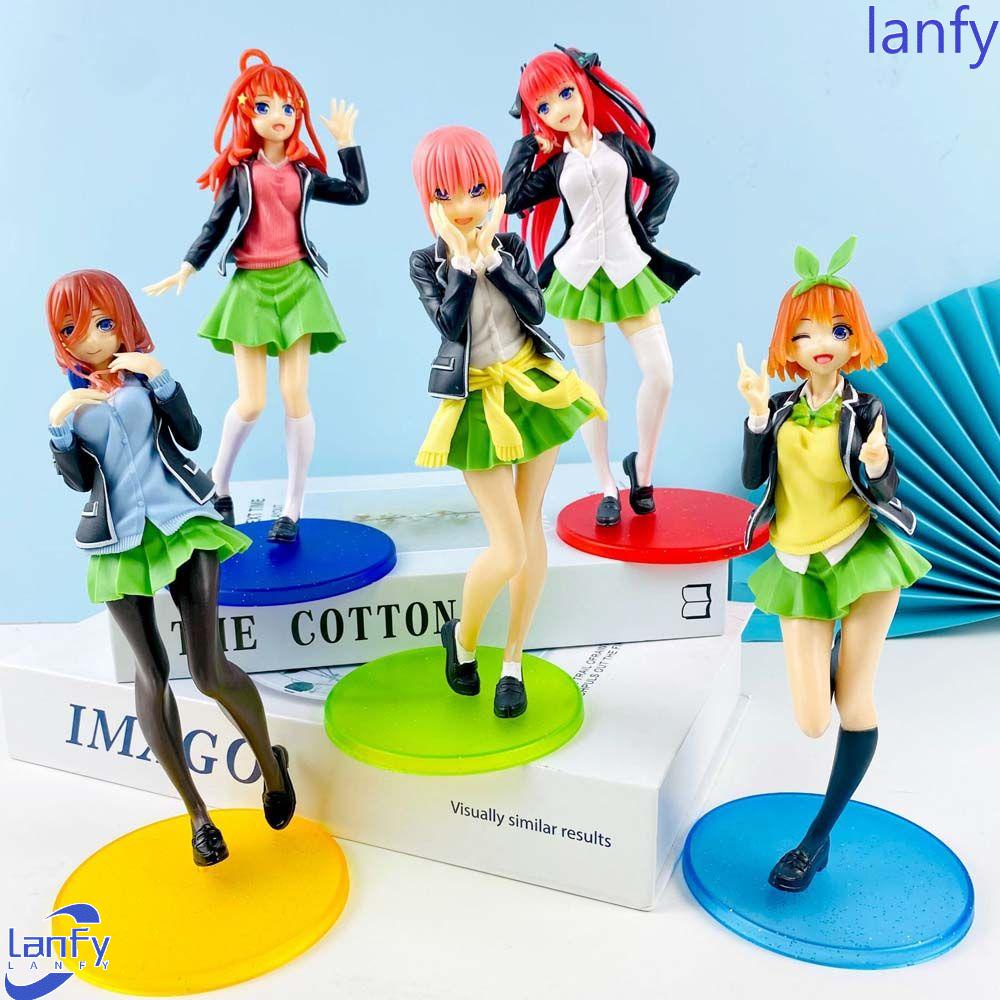 Lanfy Nakano Miku Action Figure Kid Hadiah Patung Nakano Miku Gotoubun No Hanayome Dekorasi Klasik Hiasan Desktop