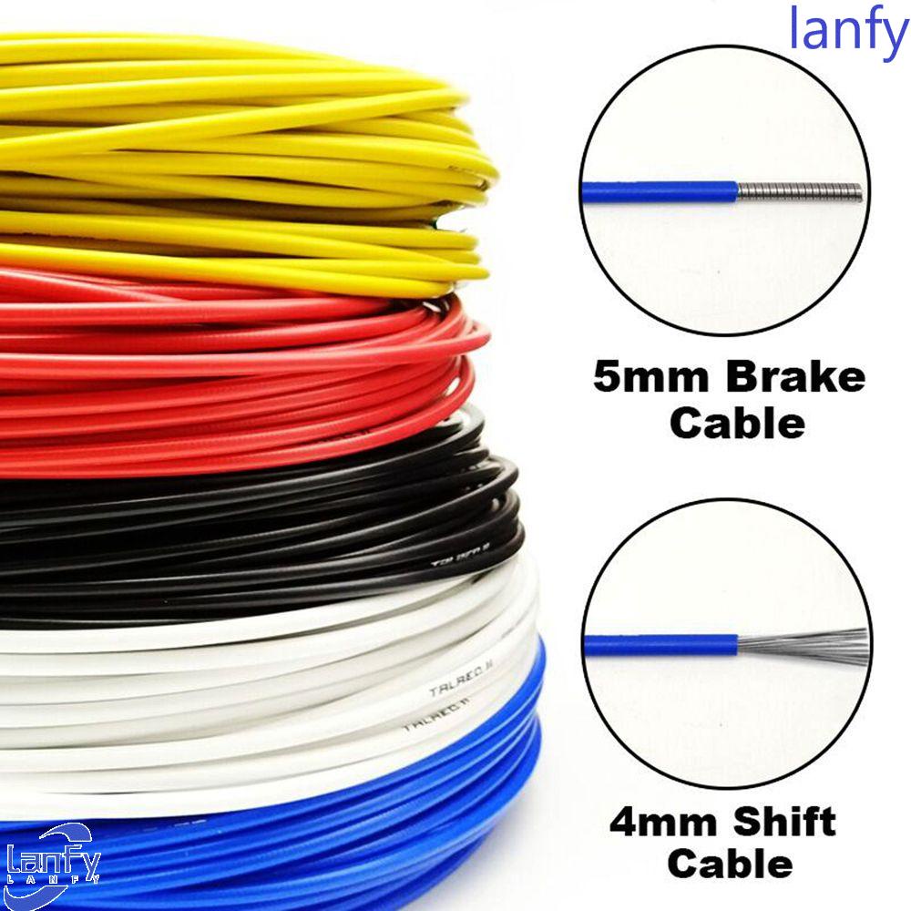 Lanfy Kabel Rem Housing Kit Bike Accessorie Bicycle Shifter Cable Derailleur Speed Line Rem Derailleur Line Shift Gear Cable Kabel Sepeda Kawat Rem Tabung Pengganti Set