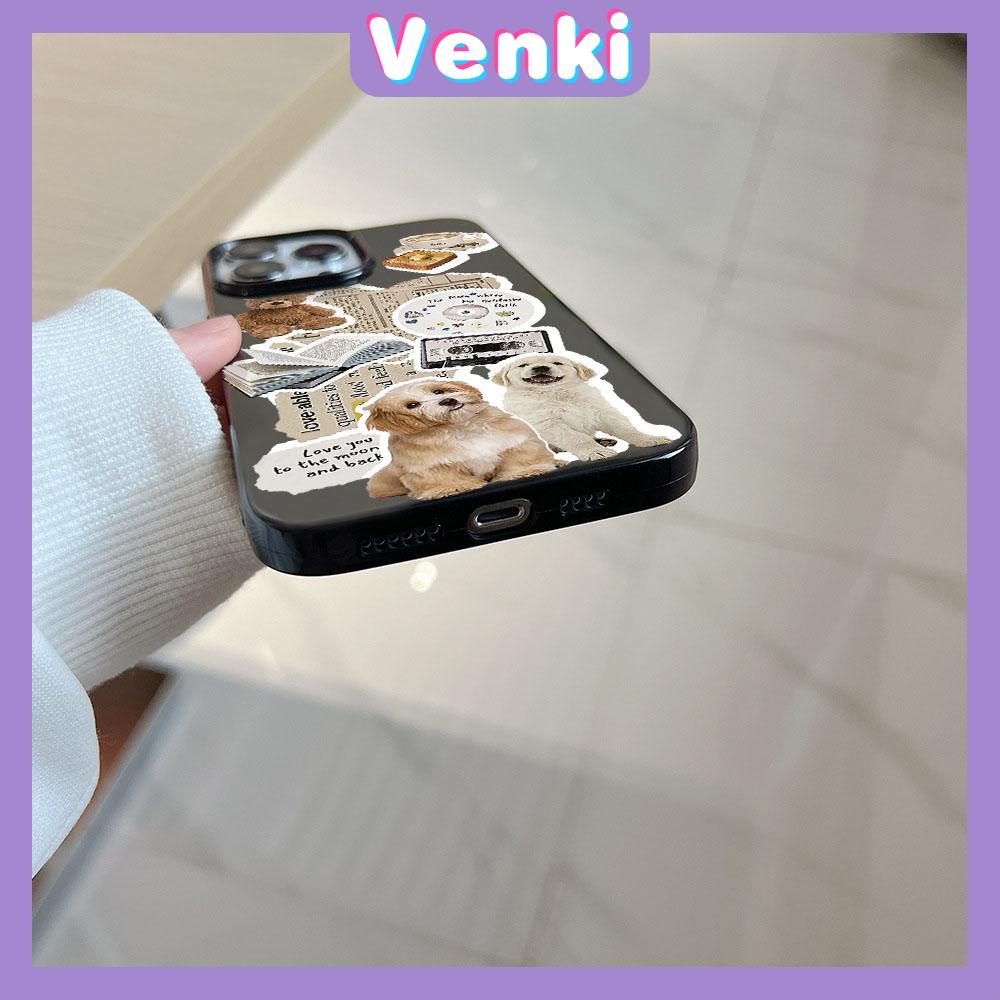 VENKI - For iPhone 14 Pro Max iPhone Cute Animal Black Phone Case TPU Soft Shell Protection Shockproof Camera Compatible with iPhone 13 Pro max 12 Pro Max 11 xr xs max 7Plus8Plus