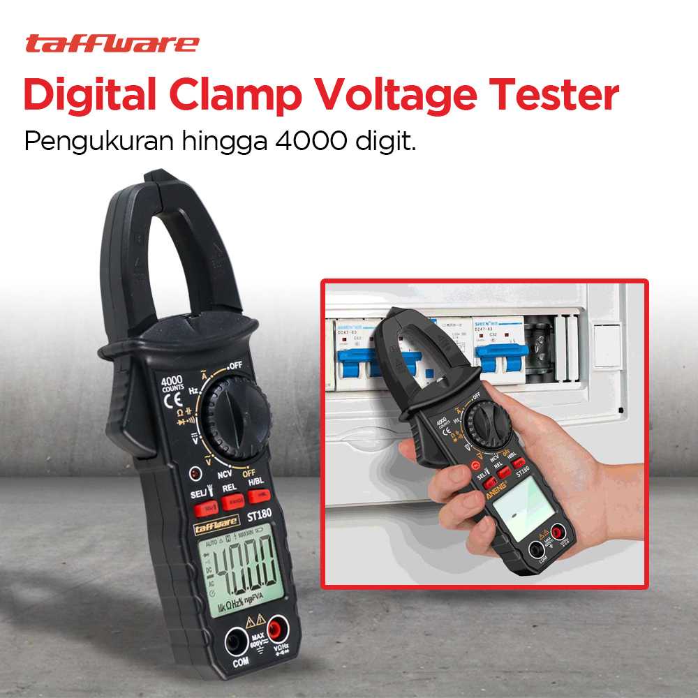 Taffware ANENG Digital Clamp Meter Voltage Tester - ST180