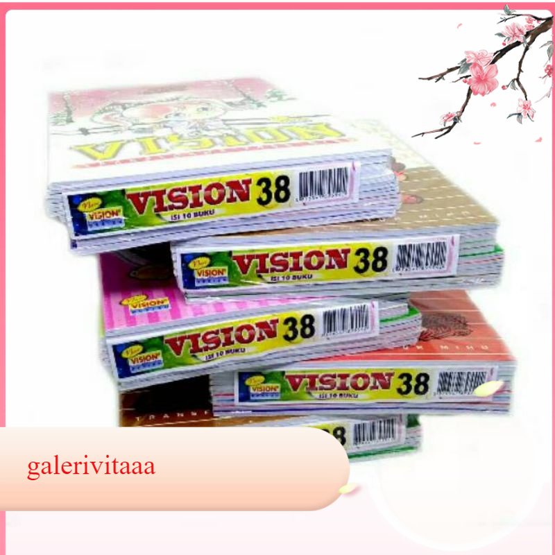 

Buku Tulis Vision 38 Lembar 1 Lusin Isi 10 Buku / Buku Garis Sekolah / Buku Vision 38 Lembar / Vision Buku Garis 38 Halaman