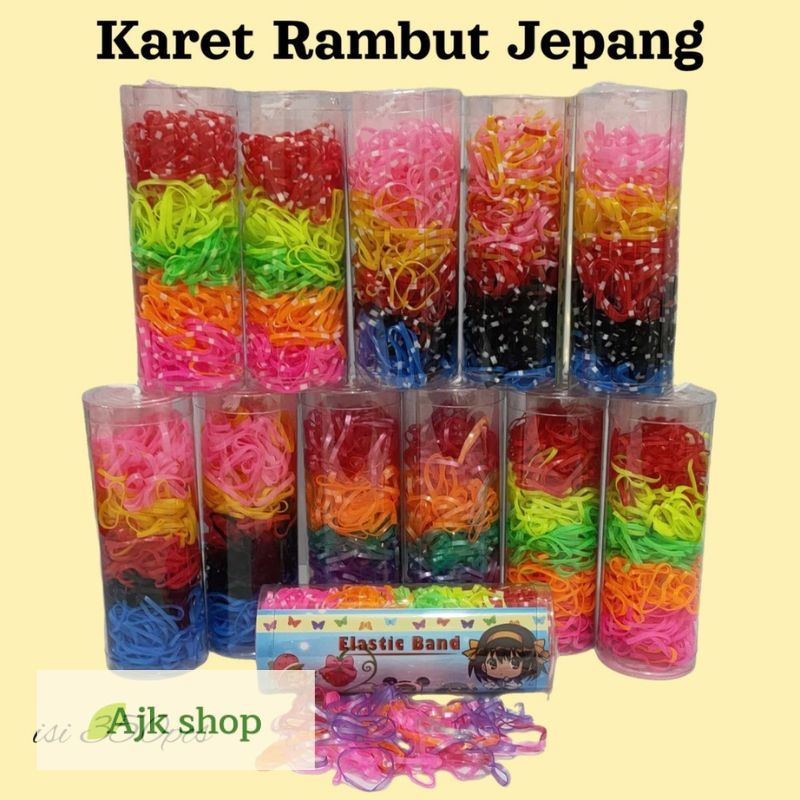 Karet Ikat Rambut Karet Jepang Tabung Ikat Rambut Karet