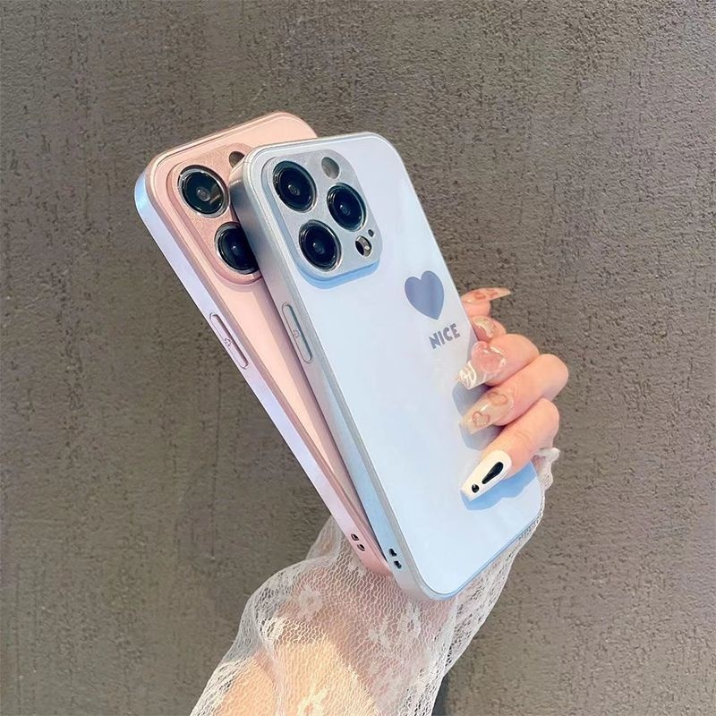 IPHONE Casing Ponsel Desain Hati Single Sisi Bagus Kompatibel Dengan Iphone12 13 14 11 Pro Max X Xs Max Xr Ffdcr