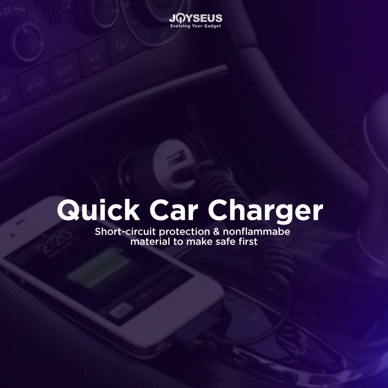 Hanaiso Car Charger Colokan Mobil 2 Ports QC3.0 QC 3.0 Fast Quick Charging 3.1A Qualcomm Black White JOYSEUS- JM0001 JM0002 33w 18w 20w 43w 75w