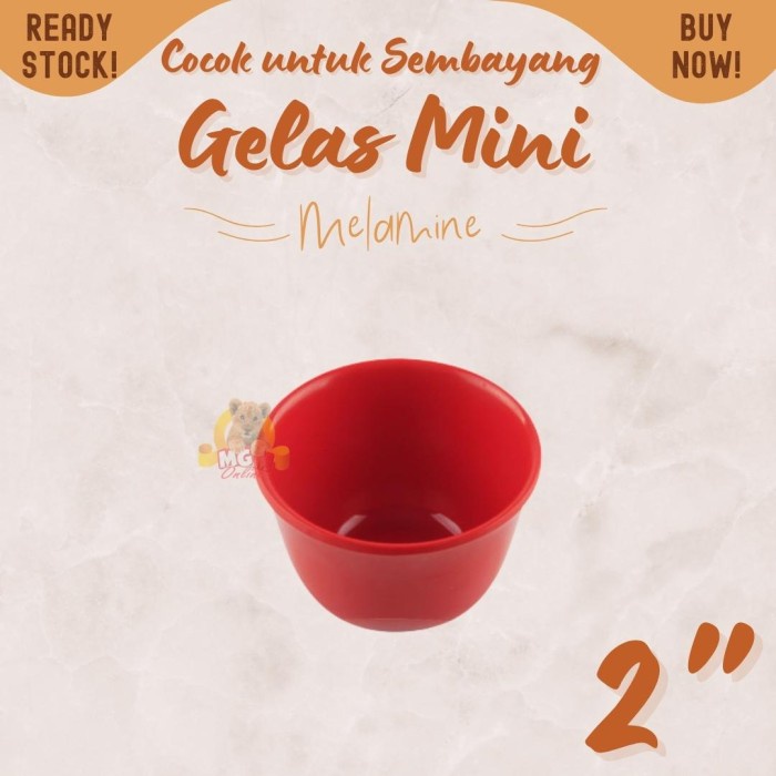 Gelas Sloky Melamine Gelas teh sembayang kue mangkok 2in teh pai