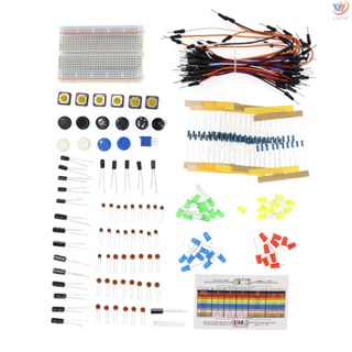 H-diy Komponen Elektronik Aneka Kotak Kit Dengan Papan Tempat Roti Kapasitor Resistor Transistor Dioda Led Jumper Kabel Dengan Kotak Penyimpanan