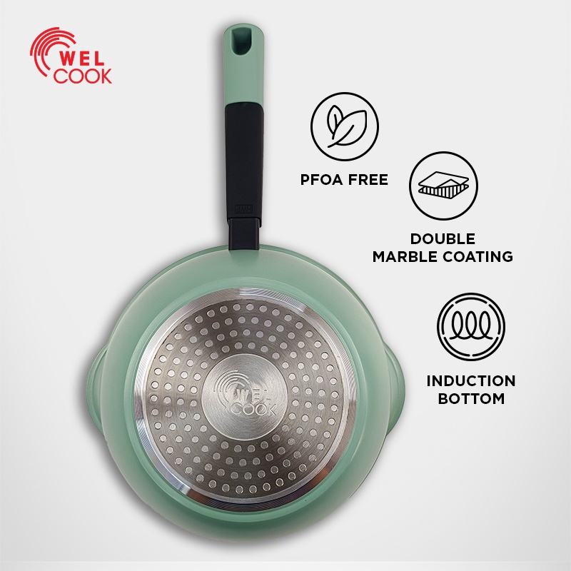 BERUANG 2 - Welcook Deep Fry Color pan Panci Masak Multifungsi Warna | Amer -20 cm