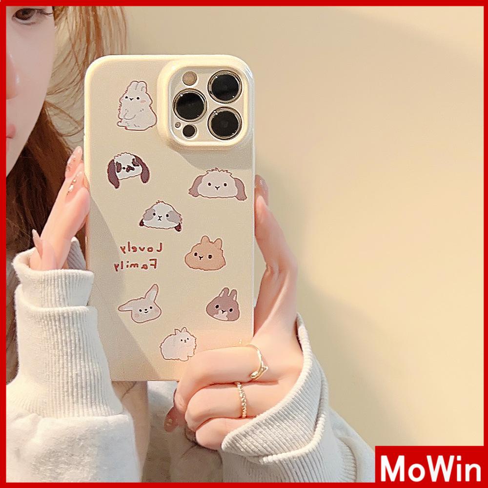 For iPhone 14 Pro Max iPhone Case Cream Glossy Soft Case TPU Shockproof Camera Cover Protection Cute Animals Compatible with iPhone 13 Pro max 12 Pro Max 11 xr xs max 7Plus 8Plus