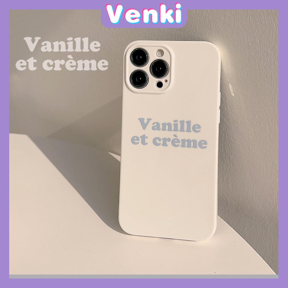 VENKI - For iPhone 11 iPhone Case White Glossy TPU Soft Shell Shockproof Phase Cover Protective Blue Letters Compatible with iPhone 14 13 Pro max 12 Pro Max xr xs max 7Plus 8Plus