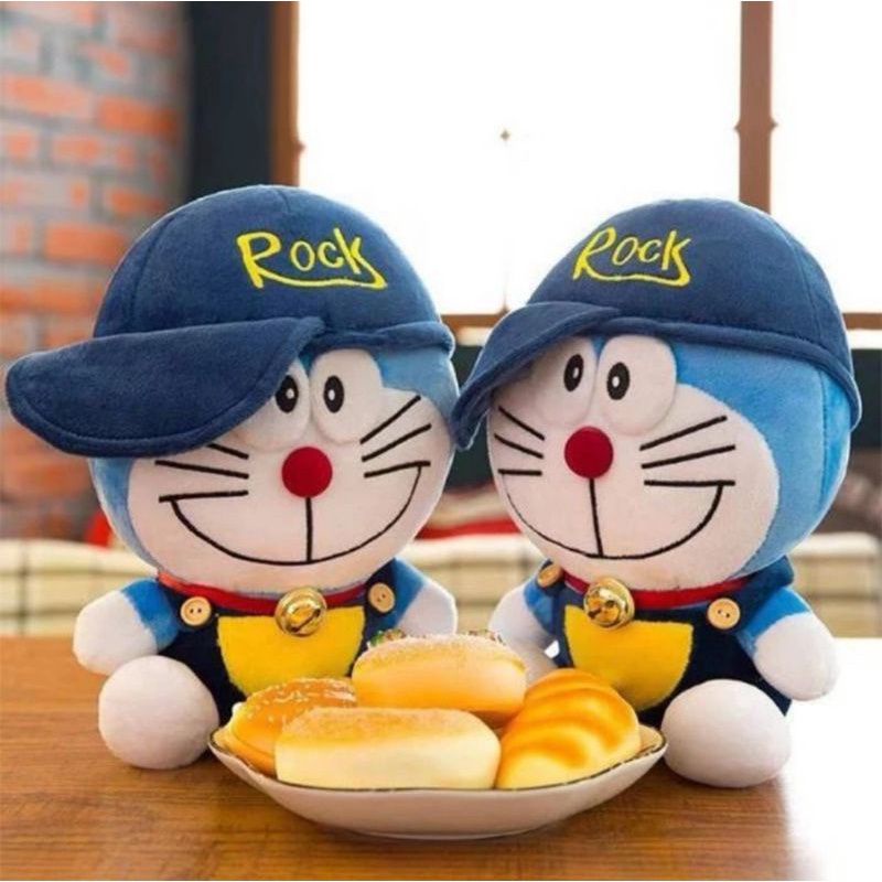 Boneka Doraemon Topi Rock Baju Kodok JUMBO BESAR Lucu Mainan Anak Cartoon  Quality Import
