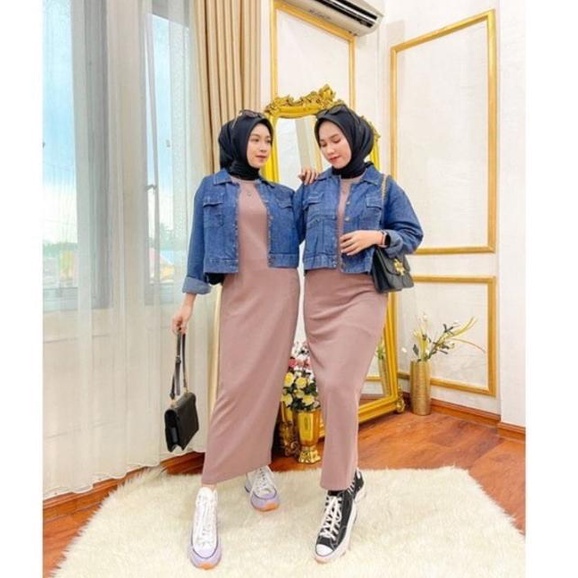 LONG DRESS INNER SPAN DRESS RAJUT PREMIUM  MAXI DRESS WANITA   INNER DRESS RAJUT PAKAIAN RAJUT PANJA