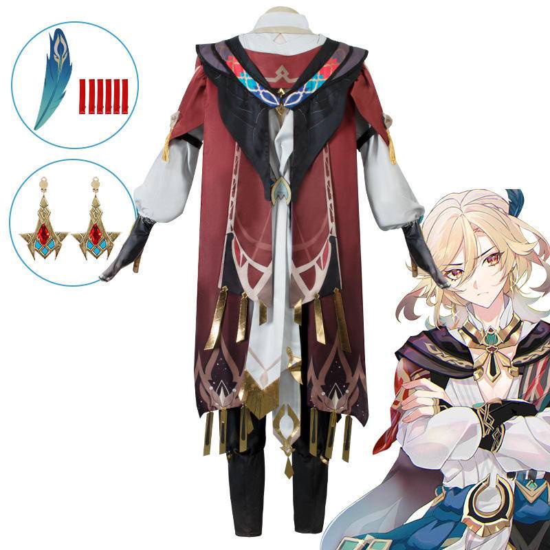 【Wetrose】 Genshin Impact Cos Pria Kaveh Cosplay Game Costume Kostum Suit Set